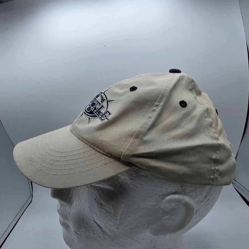 Pier 55 Shirt Company Seattle Adjustable Snapback Hat Beige One Size Casual Cap